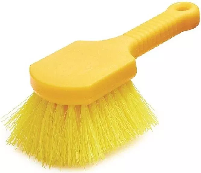 Rubbermaid FG9B2900YEL Plastic Handle Utility Brush, 8", Yellow