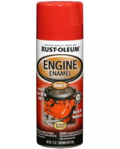 Rust-Oleum 248948 Automotive Engine Spray Enamel 12 Oz, Ford Red