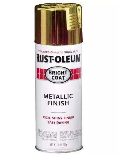 Rust-Oleum 7710-830 Bright Coat Spray Paint, 12 Oz, Metallic Finish