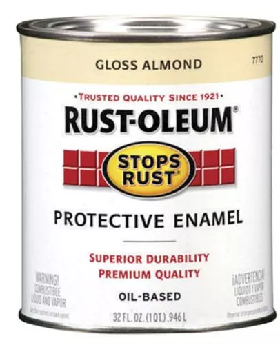 Rust-Oleum 7770-502 Stops Rust Oil-Based Protective Paint, Almond, 1 Quart