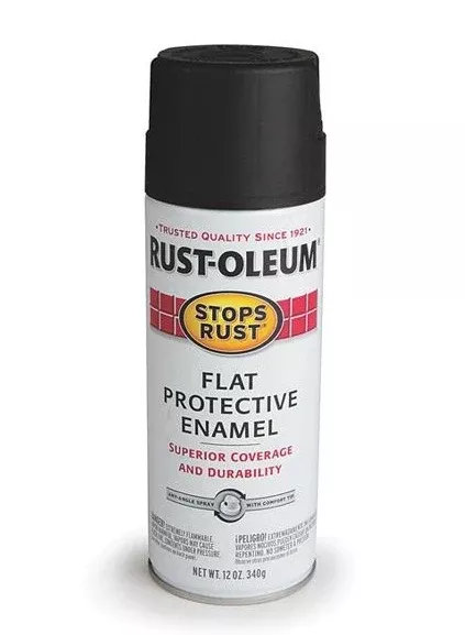Rust-Oleum 7776830 Stops Rust Protective Enamel Spray Paint, Black, 12 Oz.