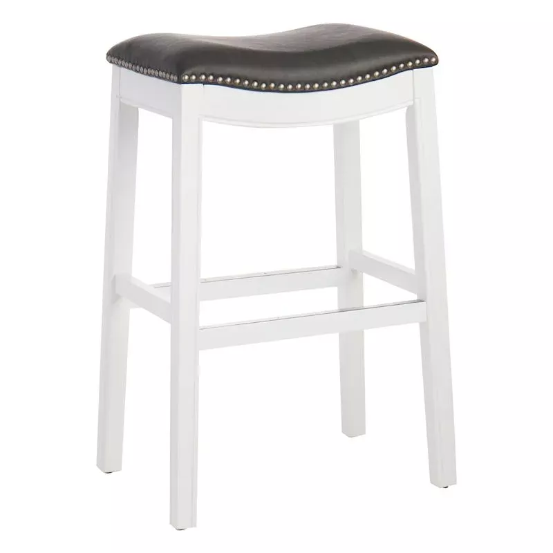 Rylan Backless Barstool, White