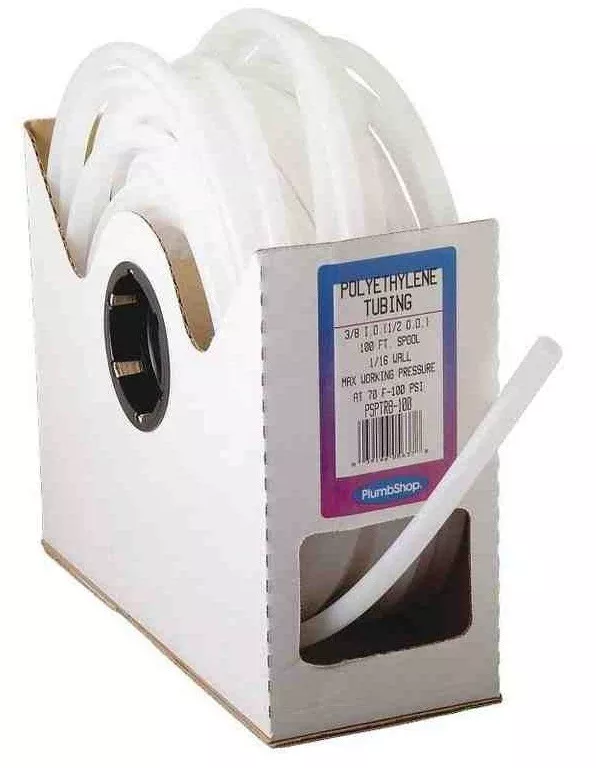 Samar T16004004 Polyethylene Tubing, 100 psi, 1/2" x 3/8", 100'