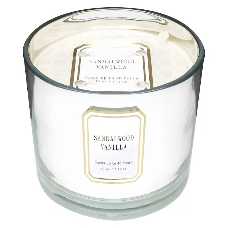 Sandalwood Vanilla Scented Jar Candle, 40oz