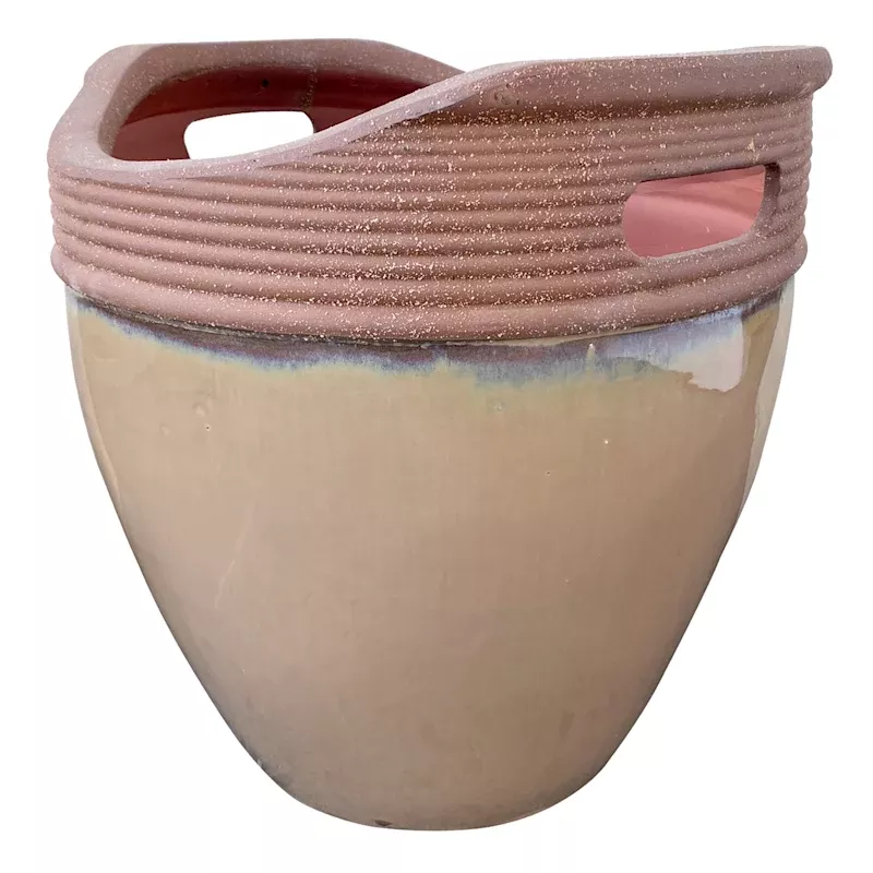 Sandy Honey Hued Outdoor Planter, Large