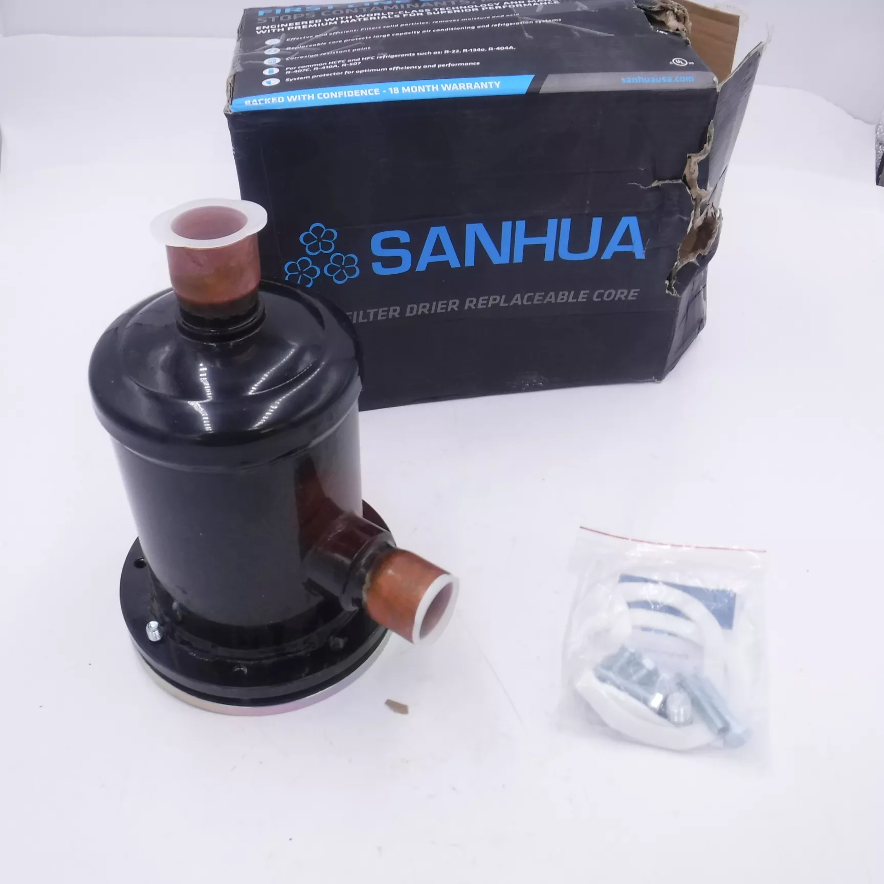 Sanhua FDSH-48-11-S 10225004142 Drier Filter, Replaceable core Solder ODF 1-3/8″