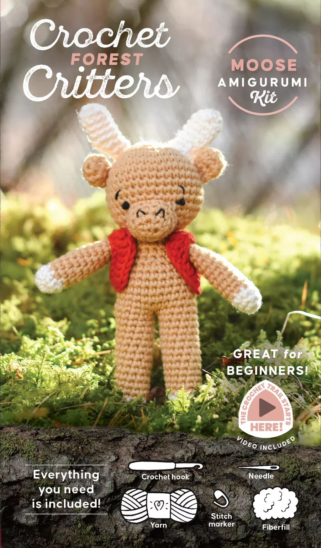 Schiffer - Crochet Forest Critters Amigurumi Kit, Moose