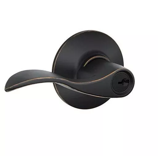 Schlage FB50VACC716 Accent Lever Entry Deadbolt Combo, Aged Bronz