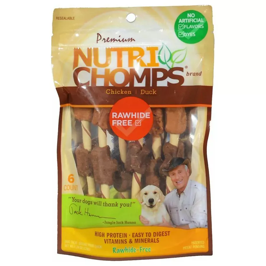 Scott Pet Nutri Chomps Chicken and Duck Kabobs - 6 ct