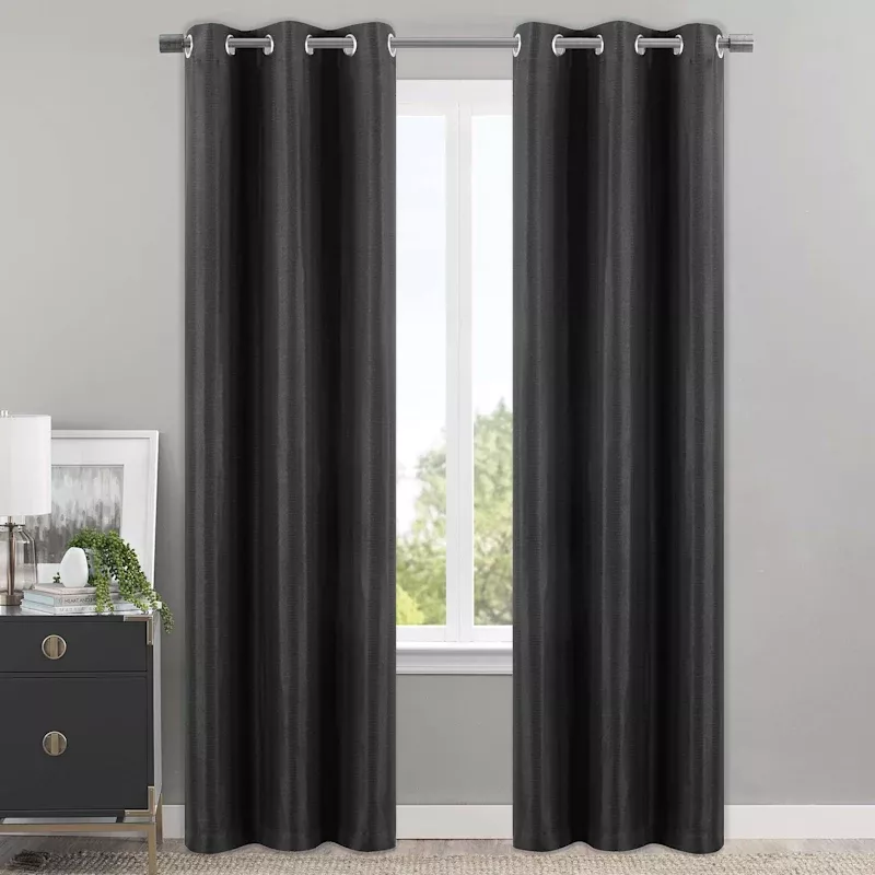 Sedgwick Black Blackout Curtain Panel, 95"