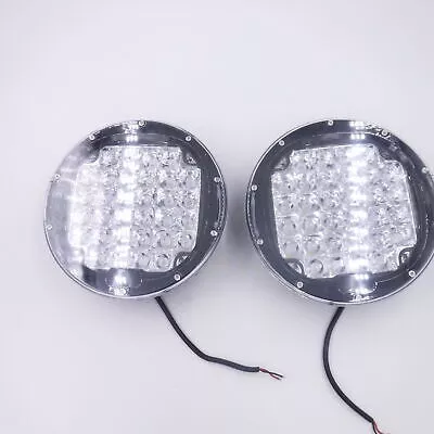 SEE DESC Pair 9″ Round 32 LED Work Off-Road Vehicle Lights 12V