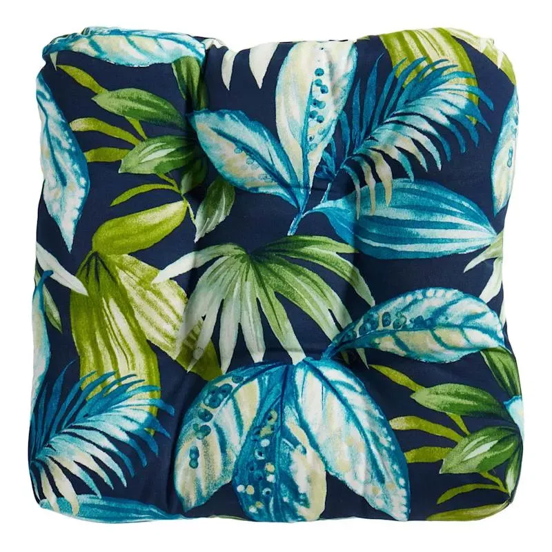 Seneca Navy Blue Wicker Outdoor Seat Cushion