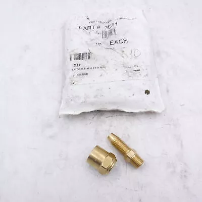 Set of 10 Foster Brass Reusable Hose Fitting