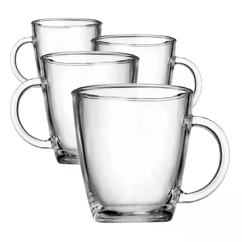 Set of 4 Barista Coffee Mugs, 12oz