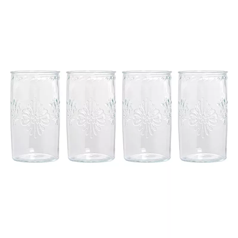 Set of 4 Global Market Flower Highball