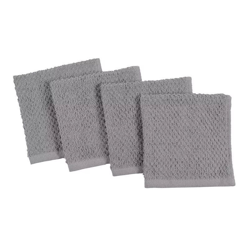 Set of 4 Grey Bar Mop Towels