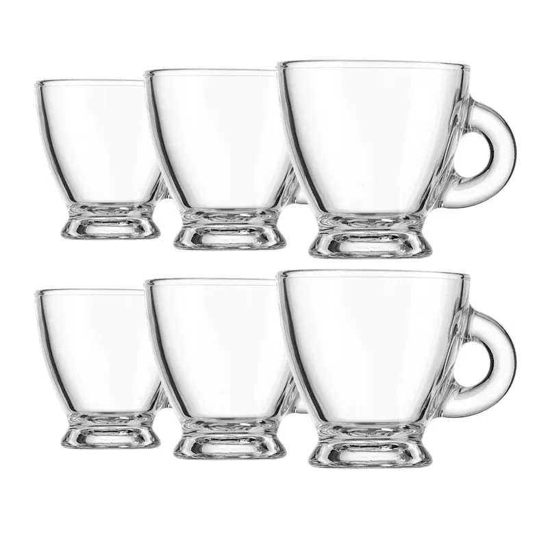 Set of 6 Barista Espresso Mugs, 3.25oz