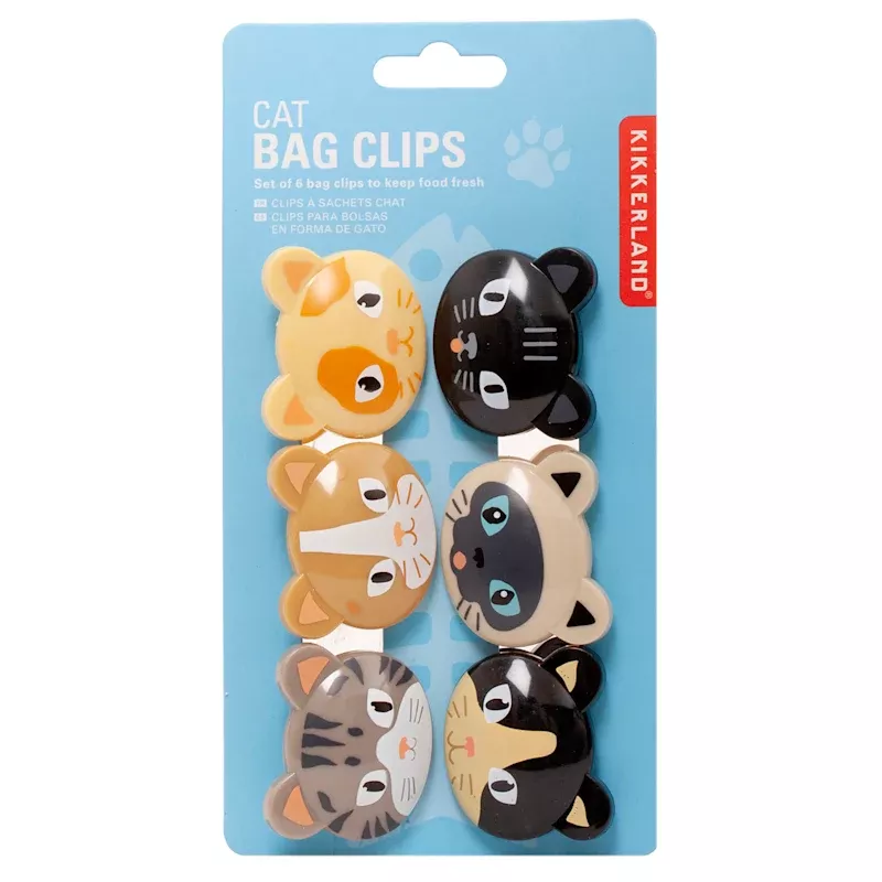Set of 6 Cat Bag Clips