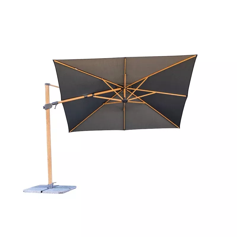 Shelta Capella 350cm Octagonal Charcoal Ridge Cantilever Umbrella