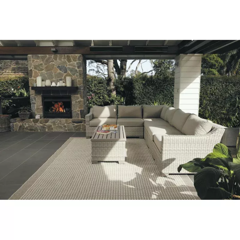 Shelta Shelbourne 7 Piece Casual Setting Shell Frame / Grey Mist Cushions