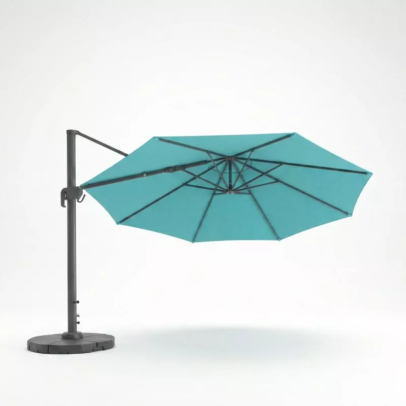 Shelta Trieste 400cm Octagonal Acrylic Cantilever Umbrella – Aqua