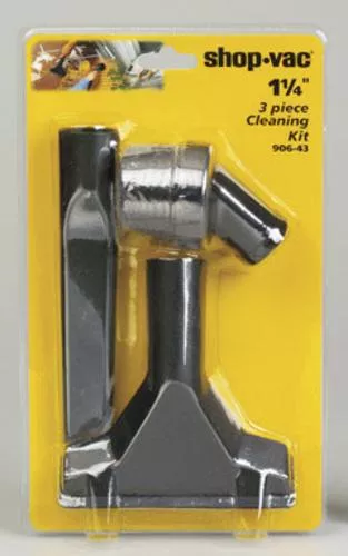 Shop-Vac 9064300 Household Cleaning Kit, 1.25", Black, 3 Pcs/Pk