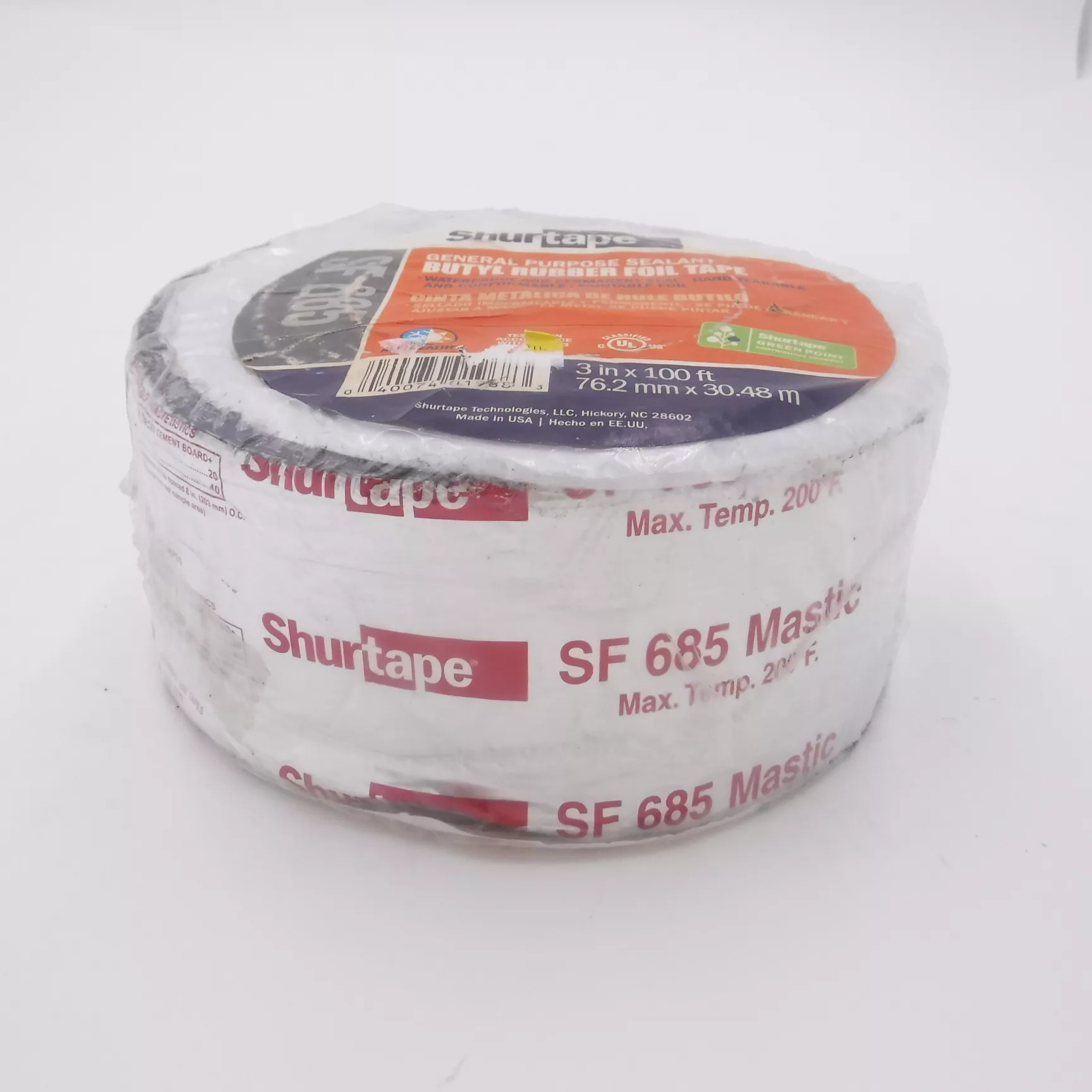 Shurtape SF 685 ShurMASTIC Indoor/Outdoor Foil Tape – 3″ x 100′