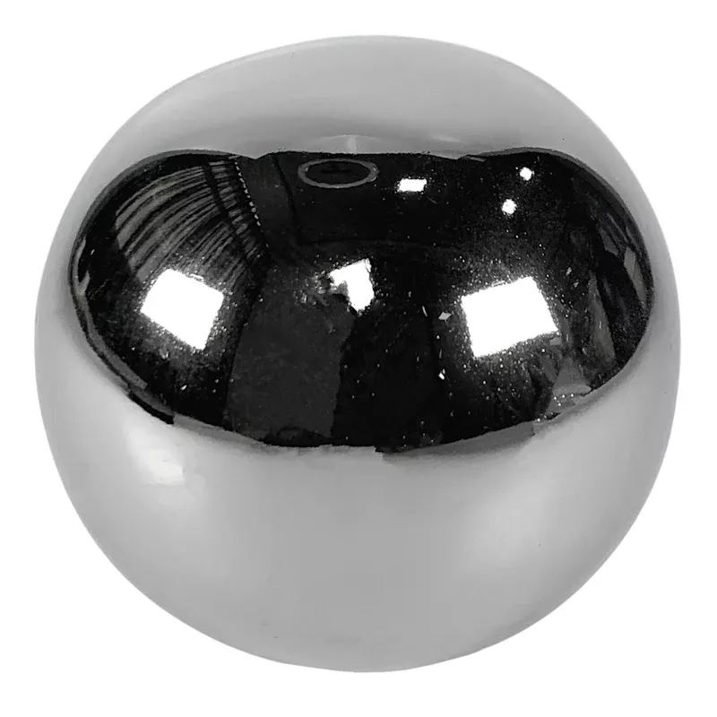 Silver Ceramic Orb, 4"