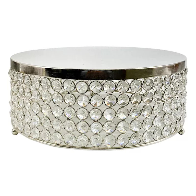 Silver Crystal Wedding Cake Stand