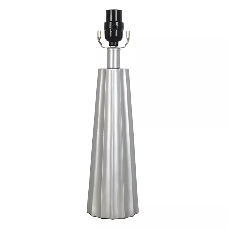 Silver Fluted Accent Lamp Base, 16.5"