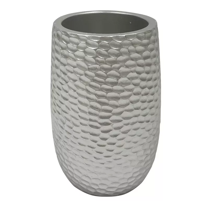 Silver Hammered Tumbler, 4.5"
