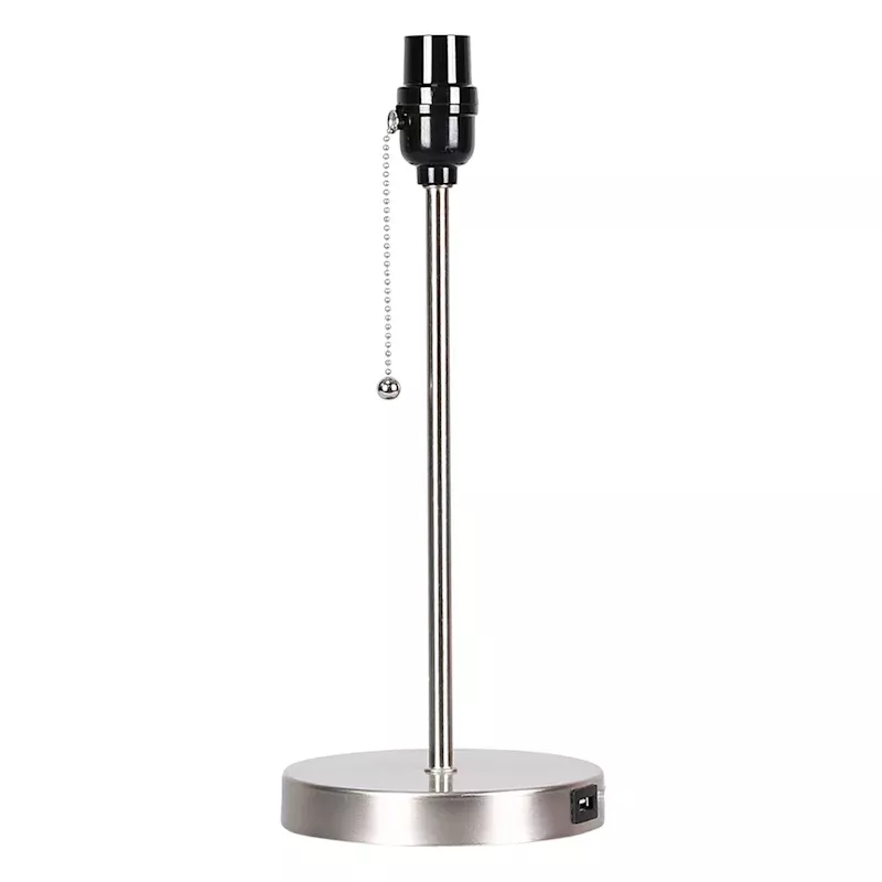 Silver Metal Task Lamp with USB Port, 14"