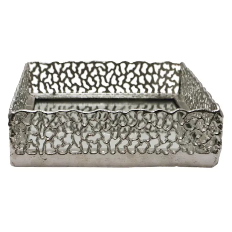 Silver Mirror Decorative Tray, 14"