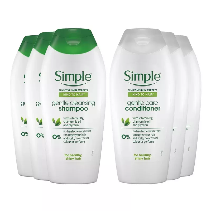 Simple Gentle Care Shampoo & Conditioner 400ml Bundle