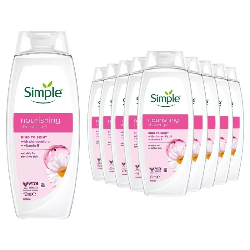 Simple Nourishing Shower Cream 450ml Multipack