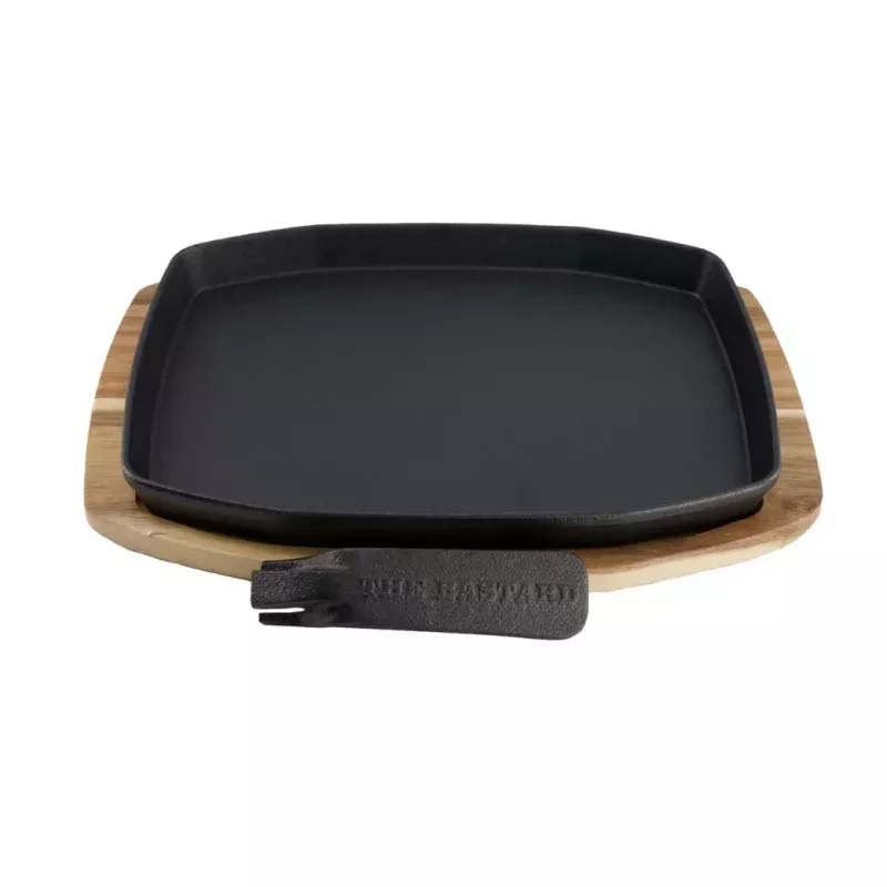 Sizzling Plate & Holder Cast Iron