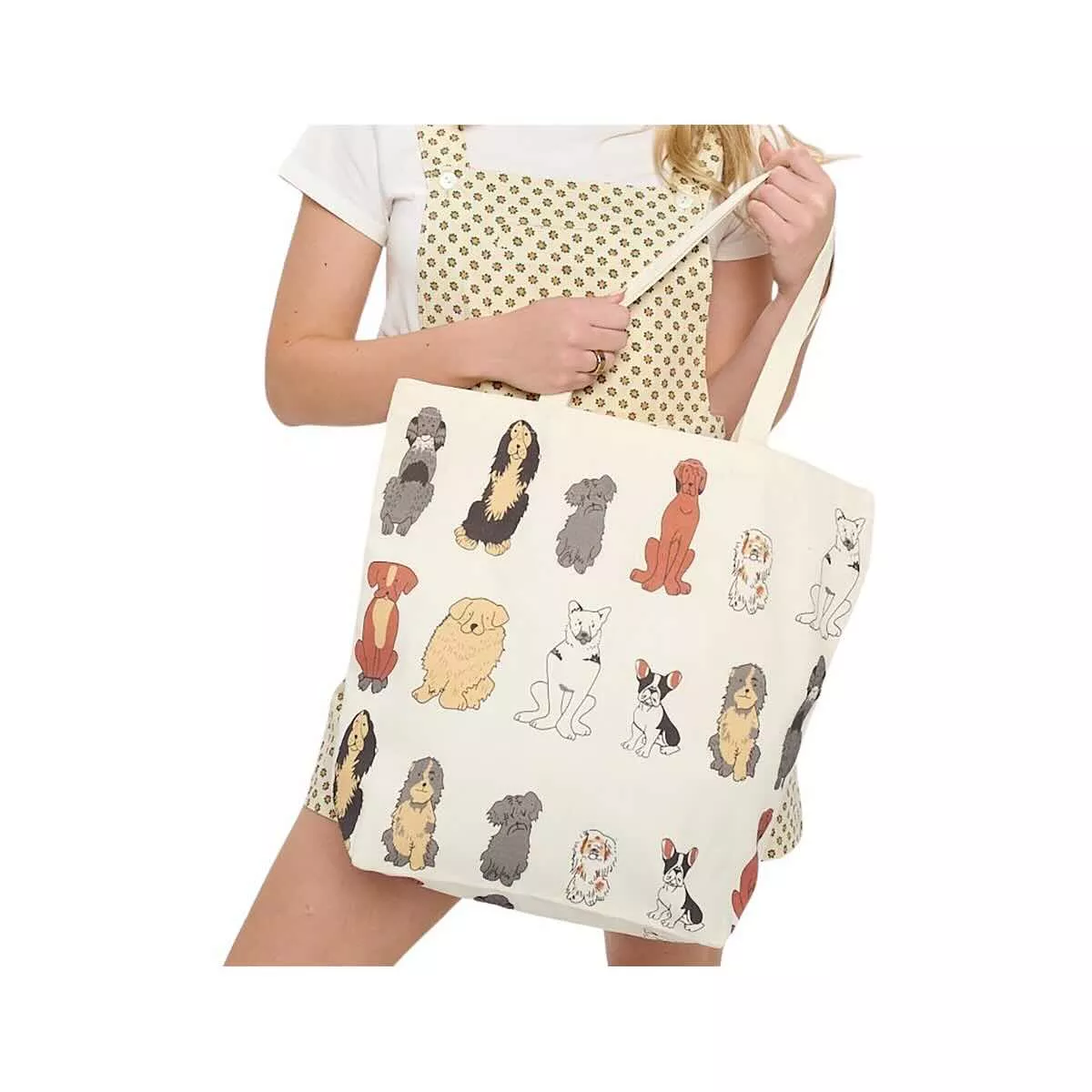 SM Wardrobe Colorful Dogs Tote Bag