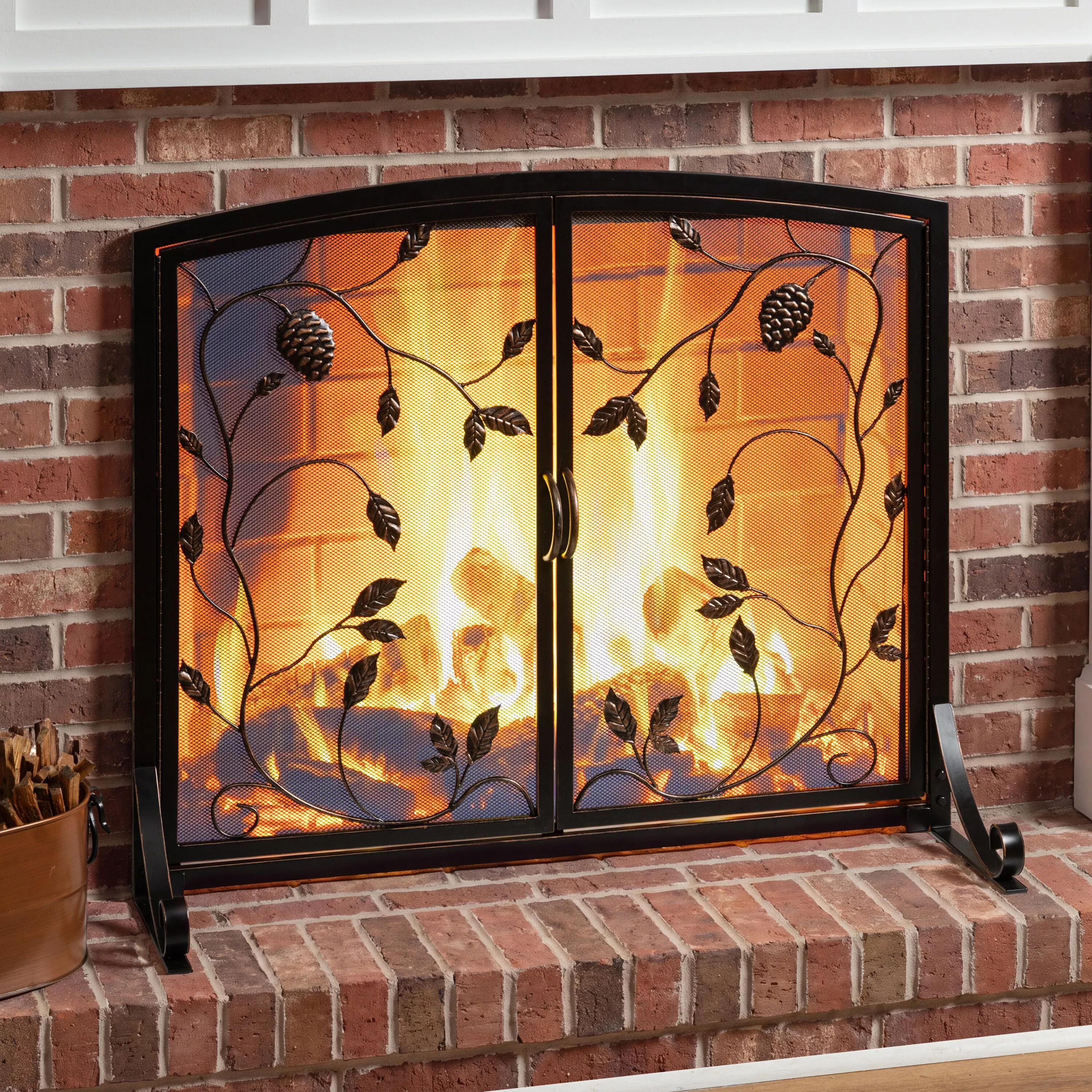 Small Pinecone Firescreen