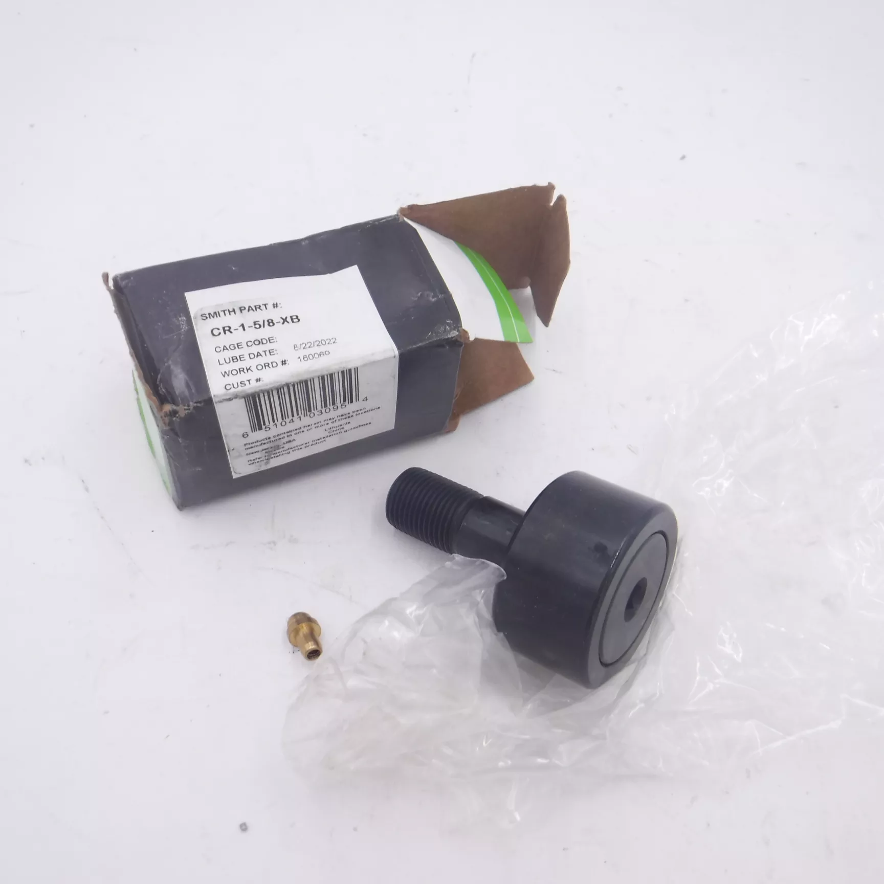 Smith Bearing Flat Cam Follower-Hex Head Roller CR-1-5/8-XB 1.6″ x 0.87″ x 0.62″