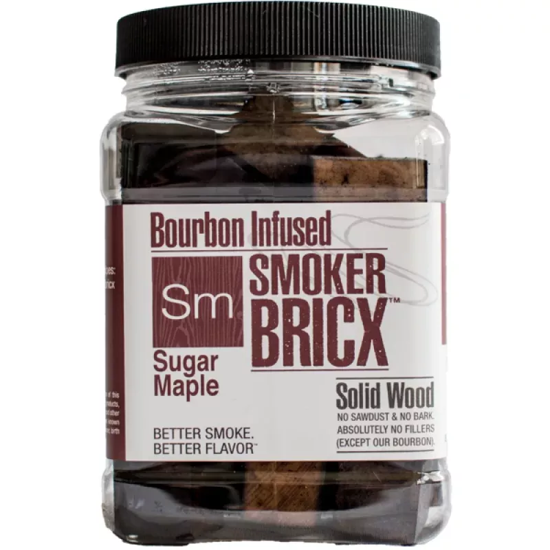 Smoker Bricx Bourbon Infused Sugar Maple BBQ Smoking Chunks 32oz