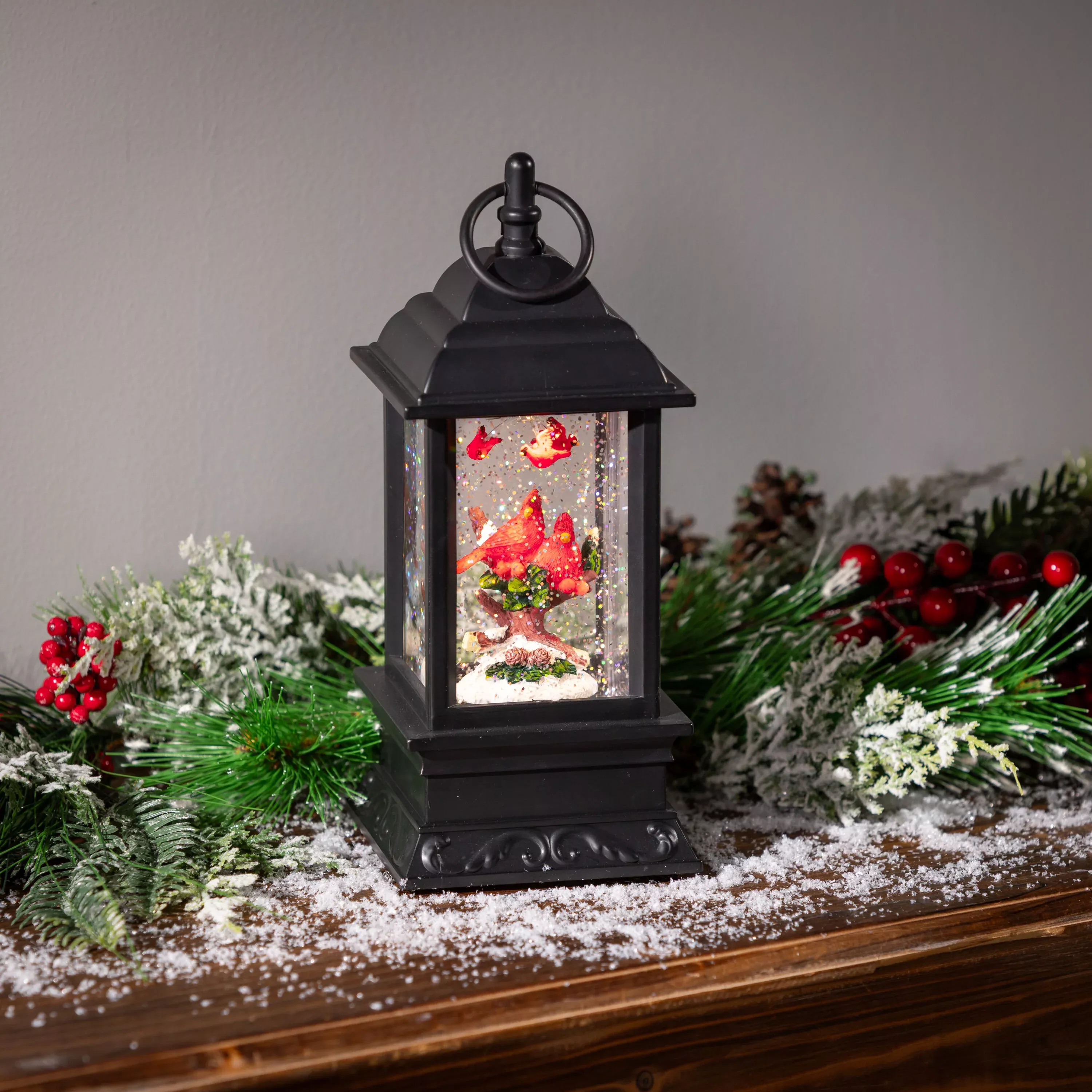 Snowbirds LED Table Décor Plastic Water Lantern, 10"H