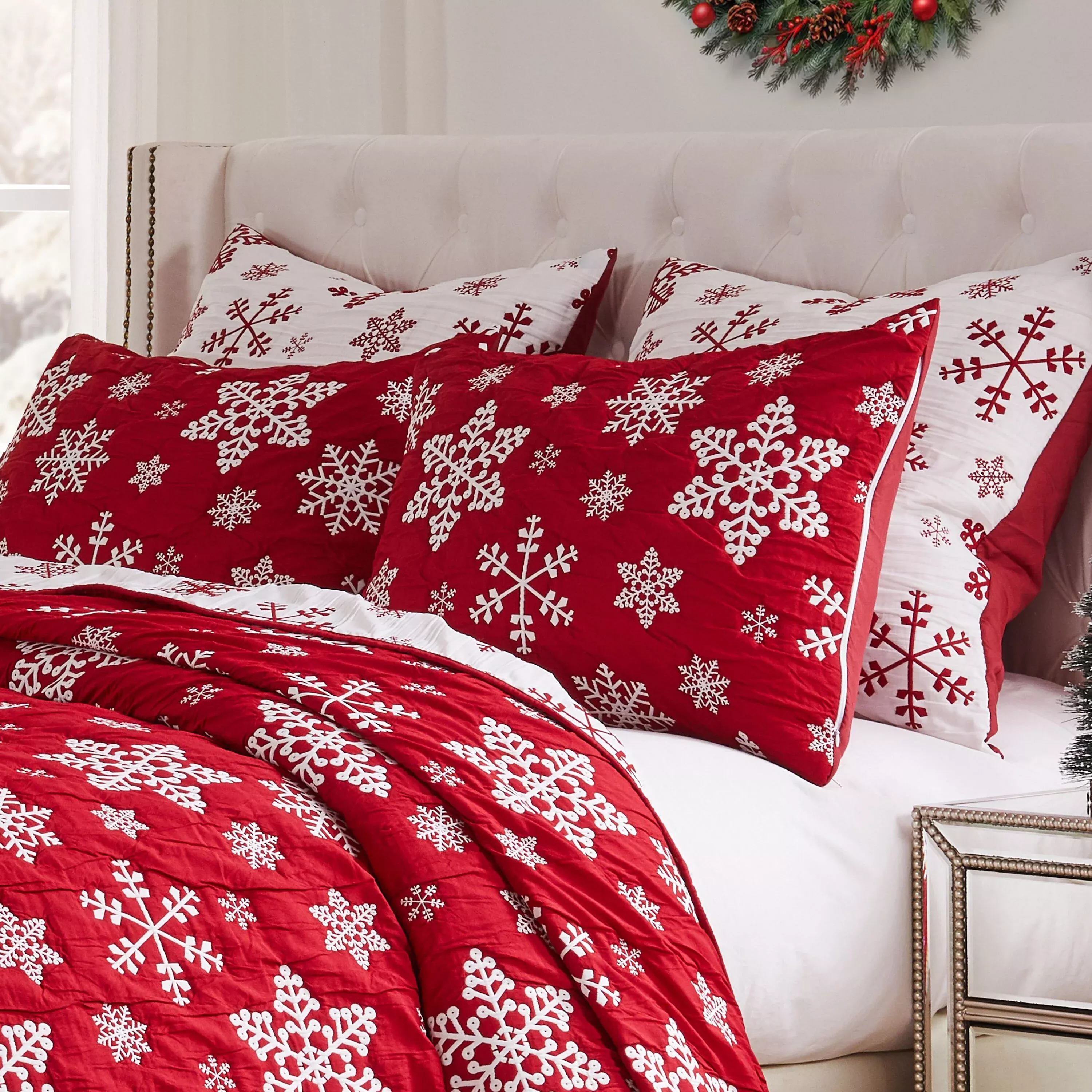 Snowflakes Jacquard Standard Sham