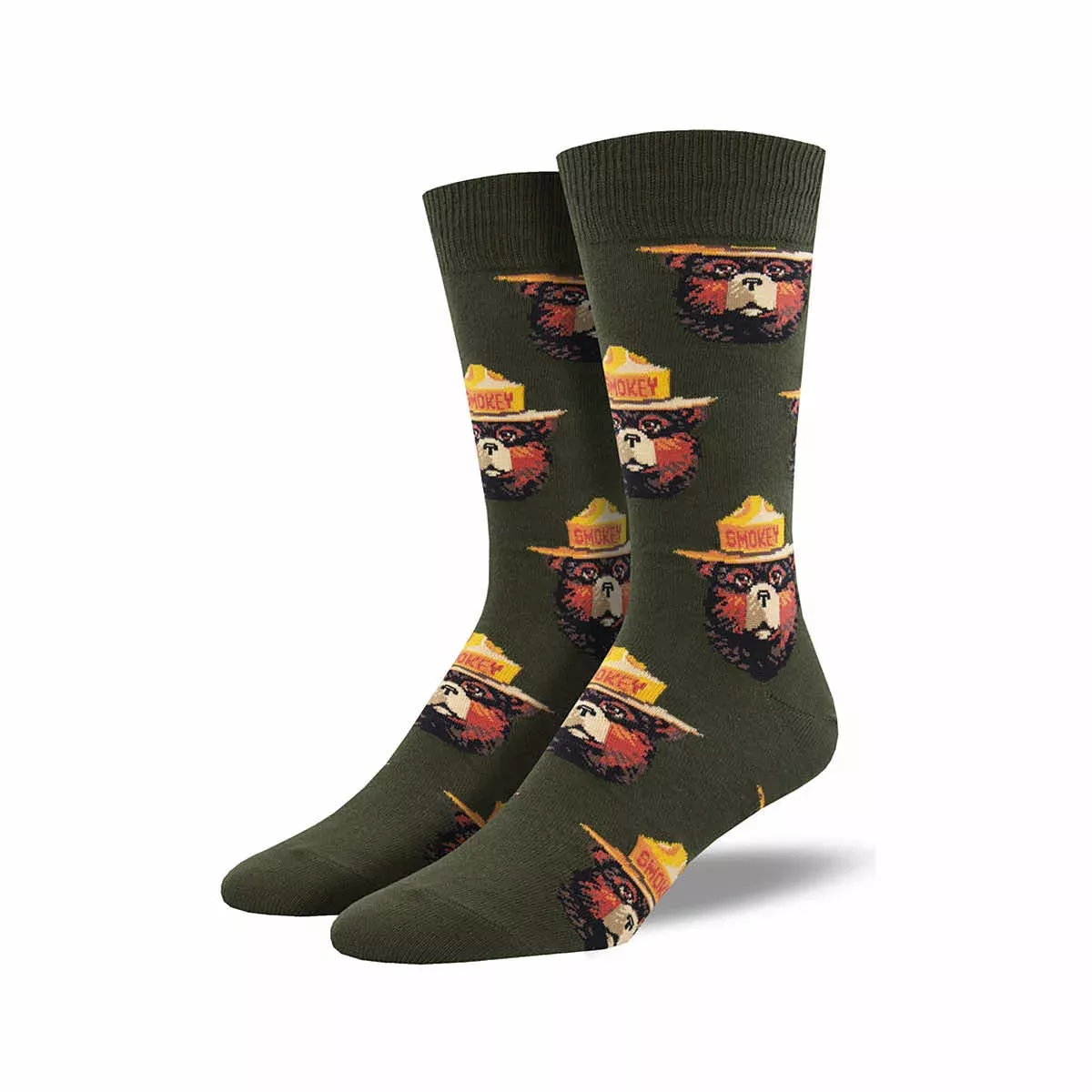 Socksmith Men's Smokey Bear Face Socks
