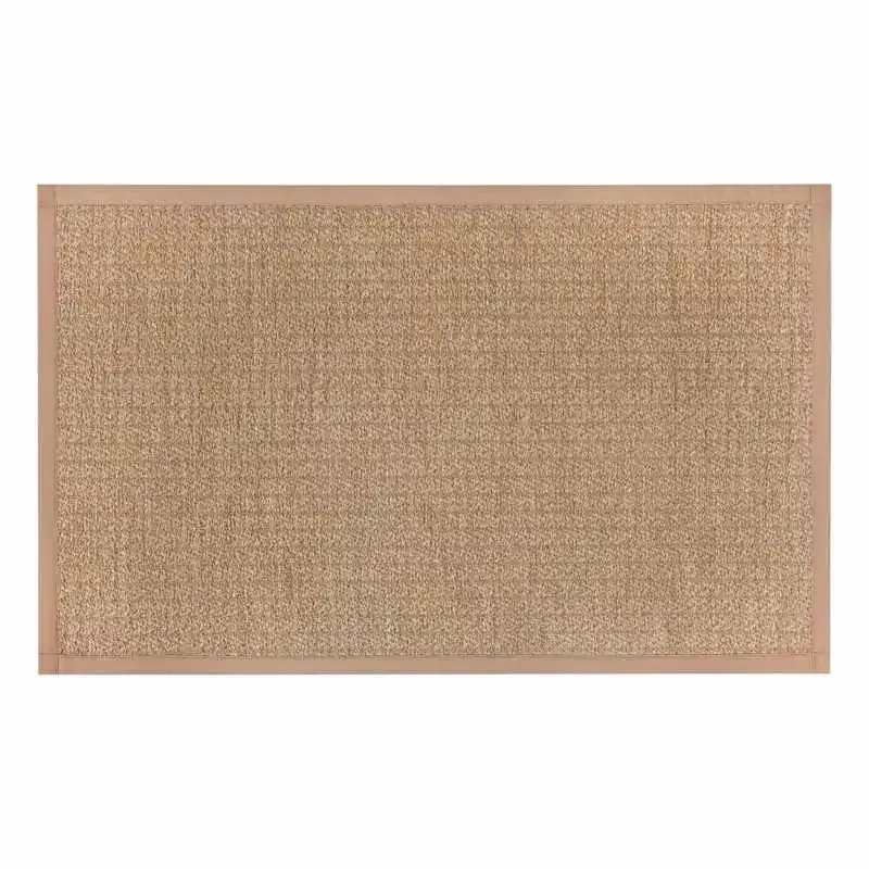 Solid Natural Textured Puff-Back Washable Kitchen Mat, 21x34