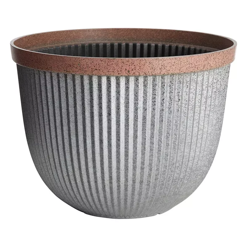 Southlake Galvanized Outdoor Planter, Large