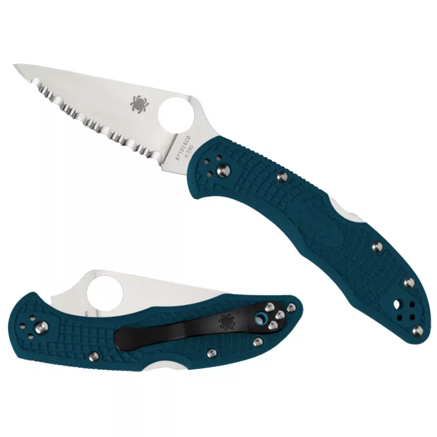 Spyderco DELICA 4 FRN K390 Folding Knife - Blue
