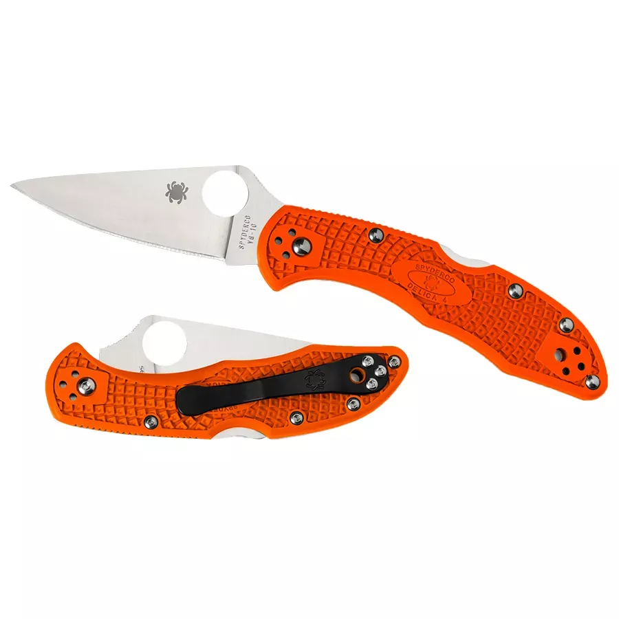 Spyderco DELICA 4 FRN M391 Folding Knife - Orange