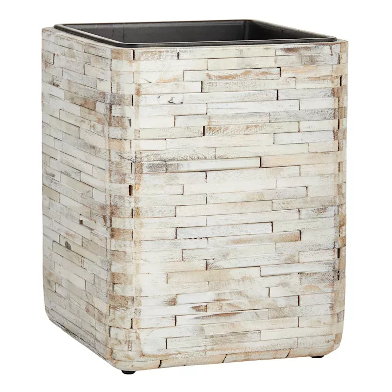 Square Beachwood Outdoor Planter, Medium