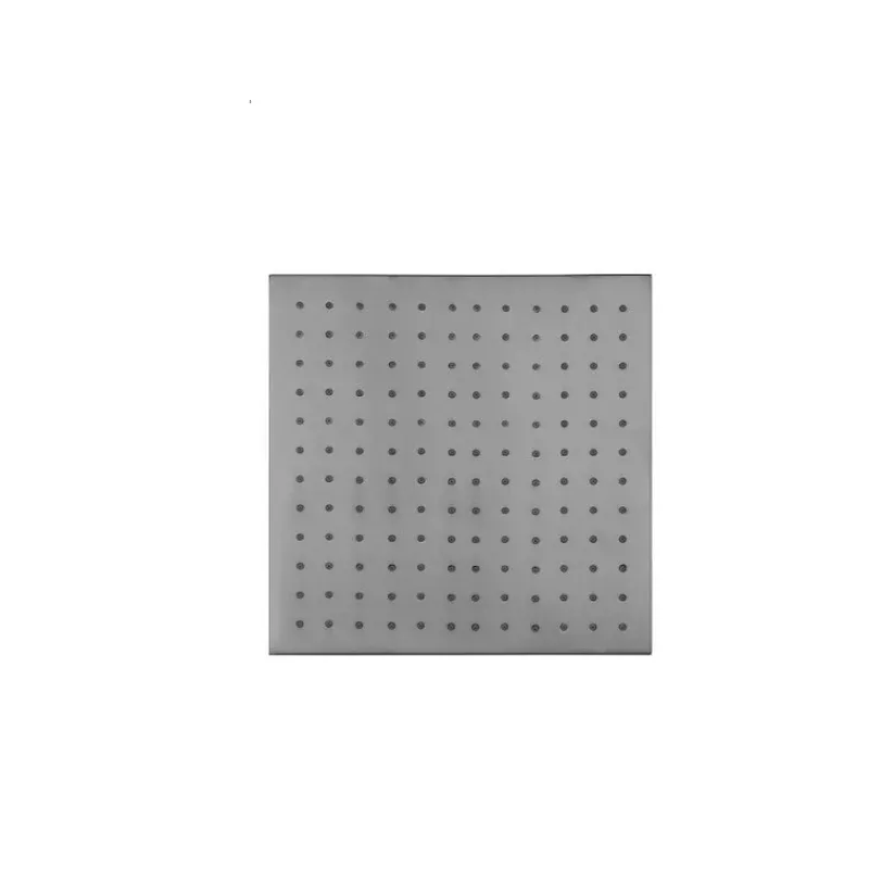 Square Brushed Nickel Brass Rainfall Shower Head 250mm