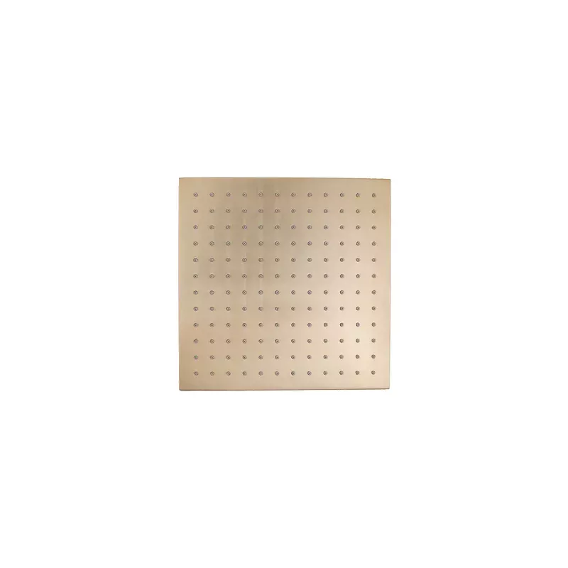 Square Brushed Yellow Gold Brass Rainfall Shower Head 250mm